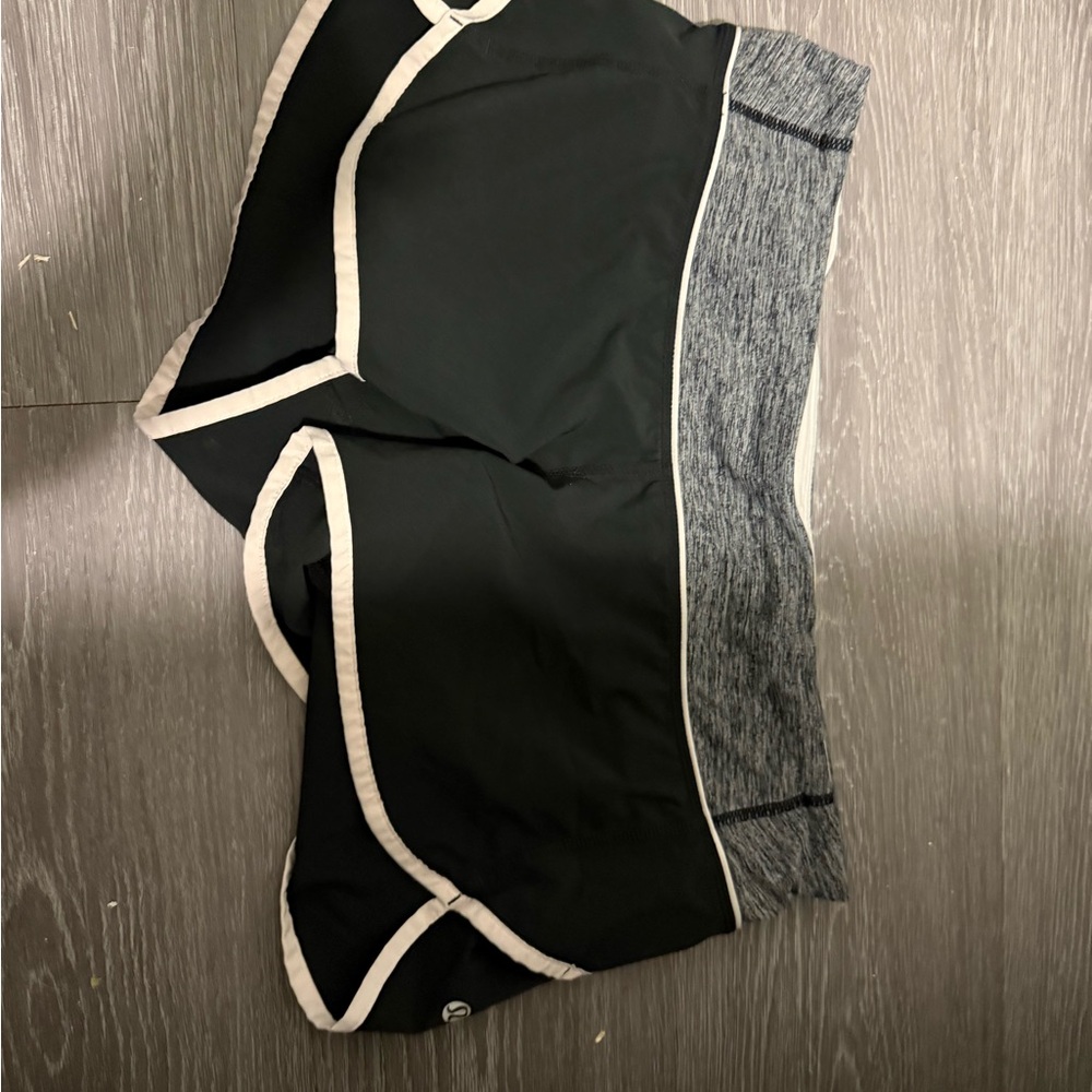 Lululemon Athletica Black and Gray Athletic Shorts